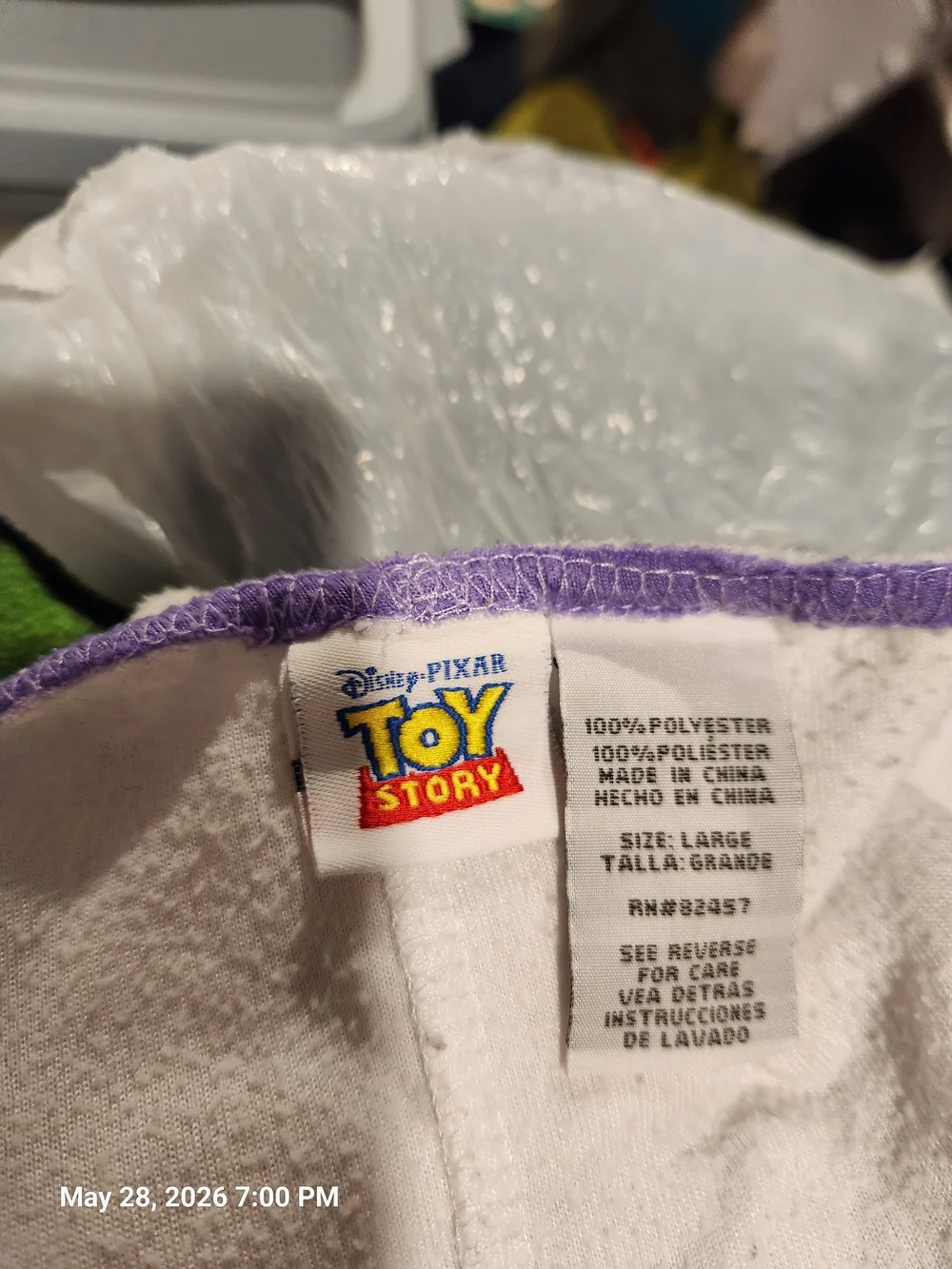 Adult Buzz Lightyear Onesie - White & Green - Picture 4 of 4